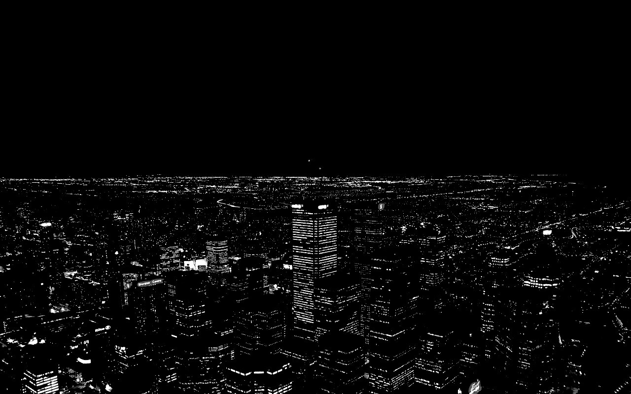 Вид на здания ночного города обои