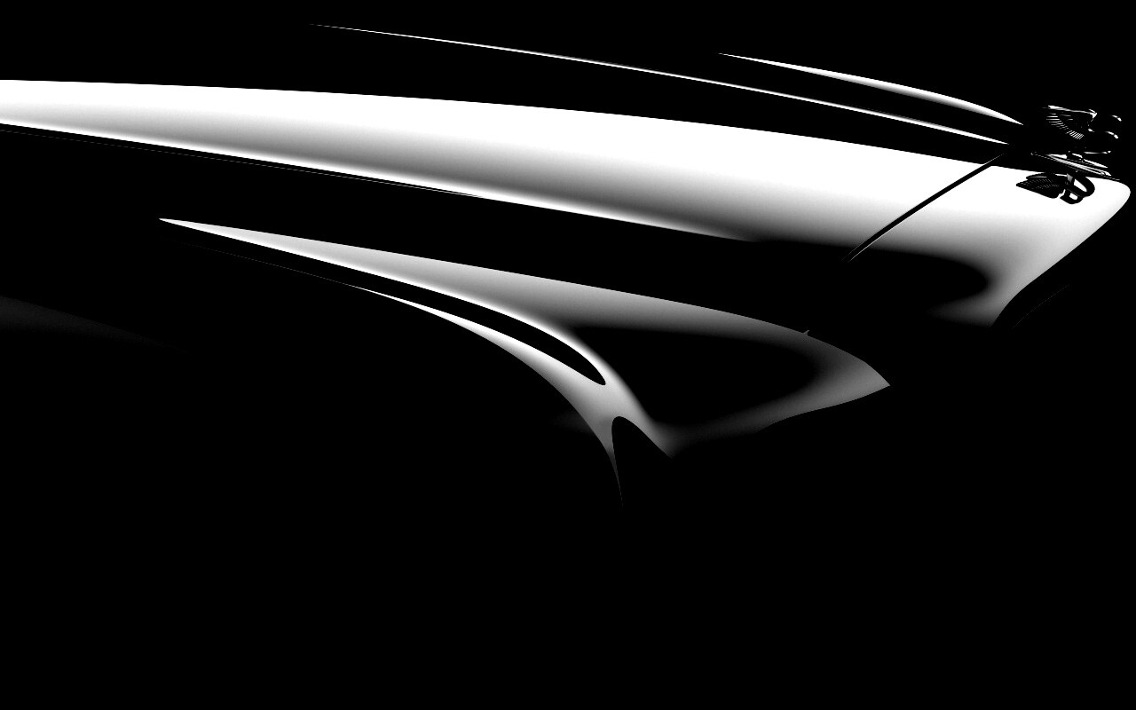 Капот чёрного авто обои