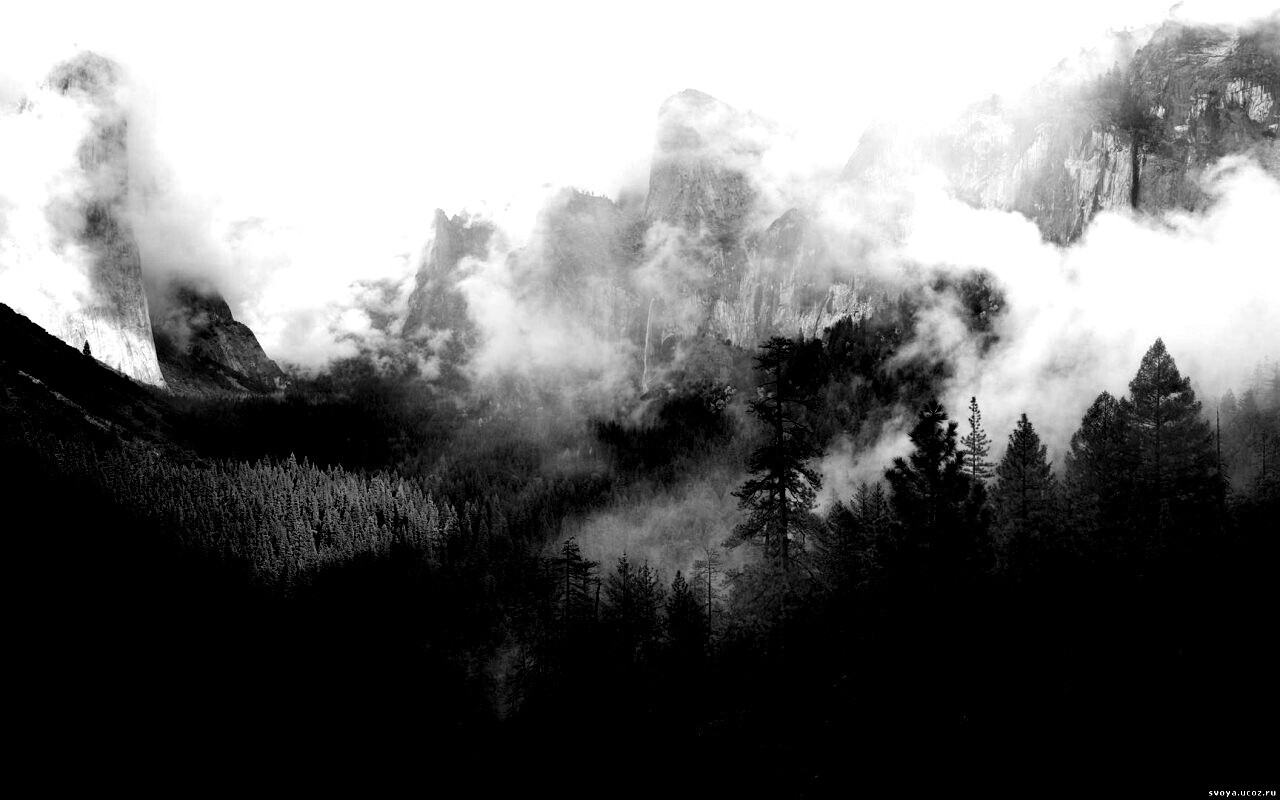 Туман в горах обои