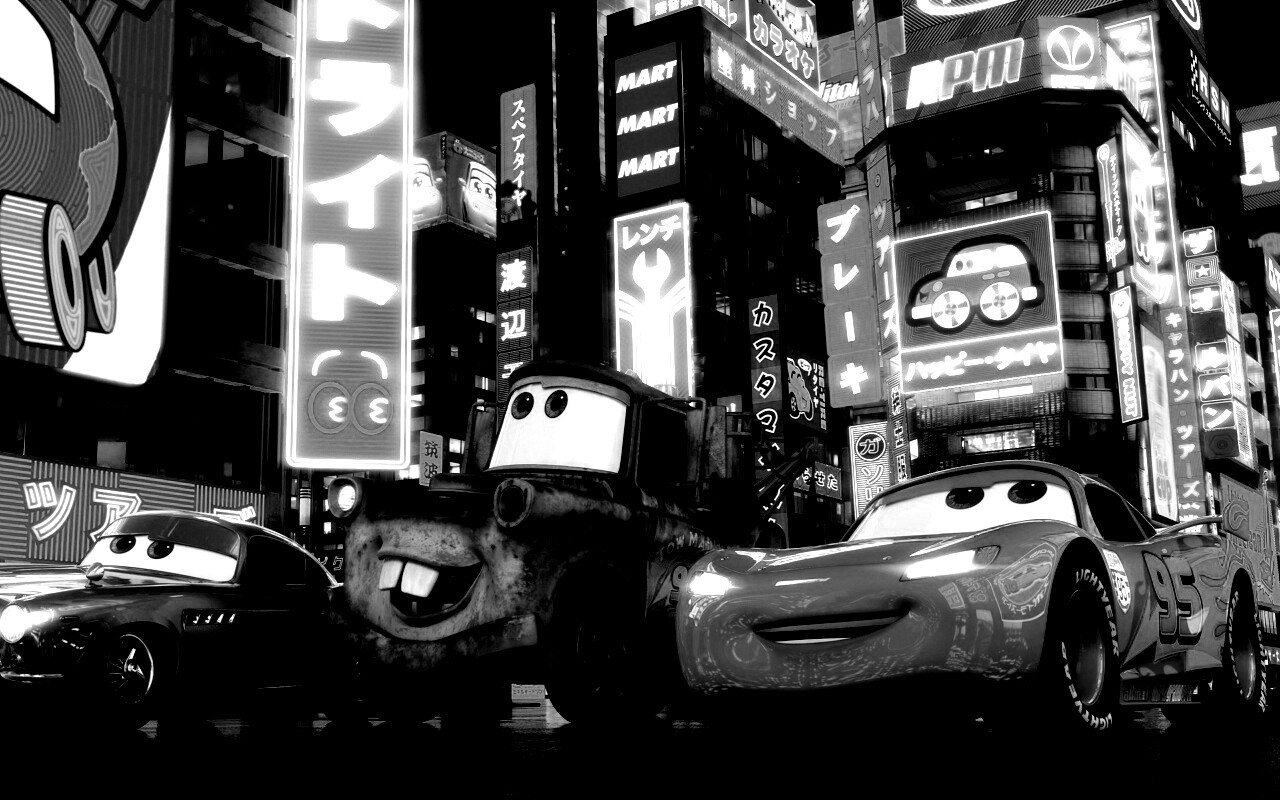 Тачки в большом городе обои