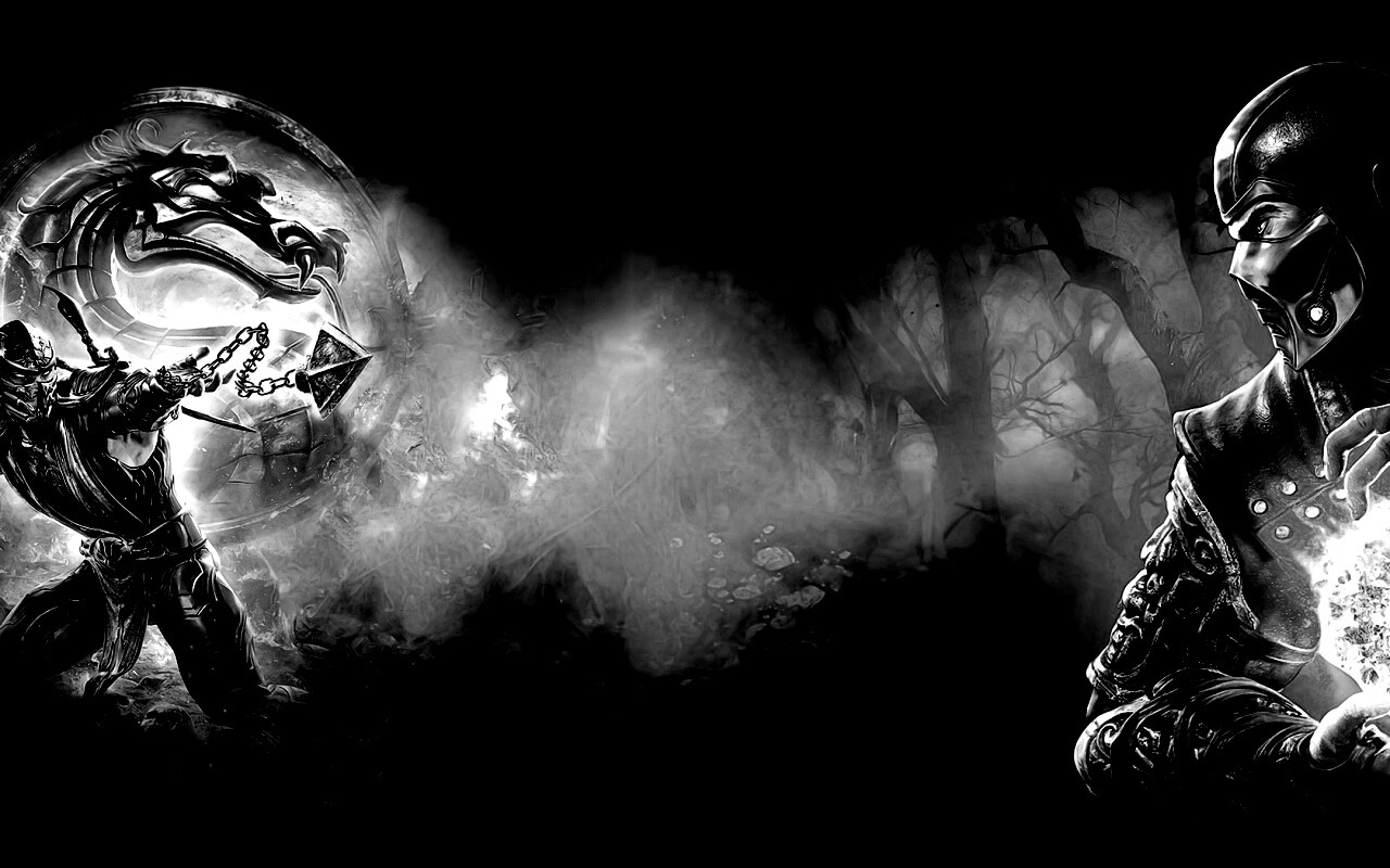 Бой SubZero и Scorpion из Mortal Kombat обои