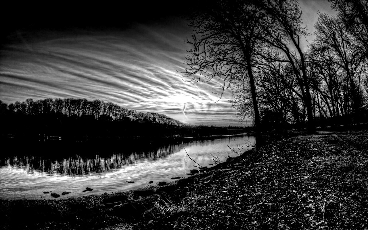 Осенний закат обои