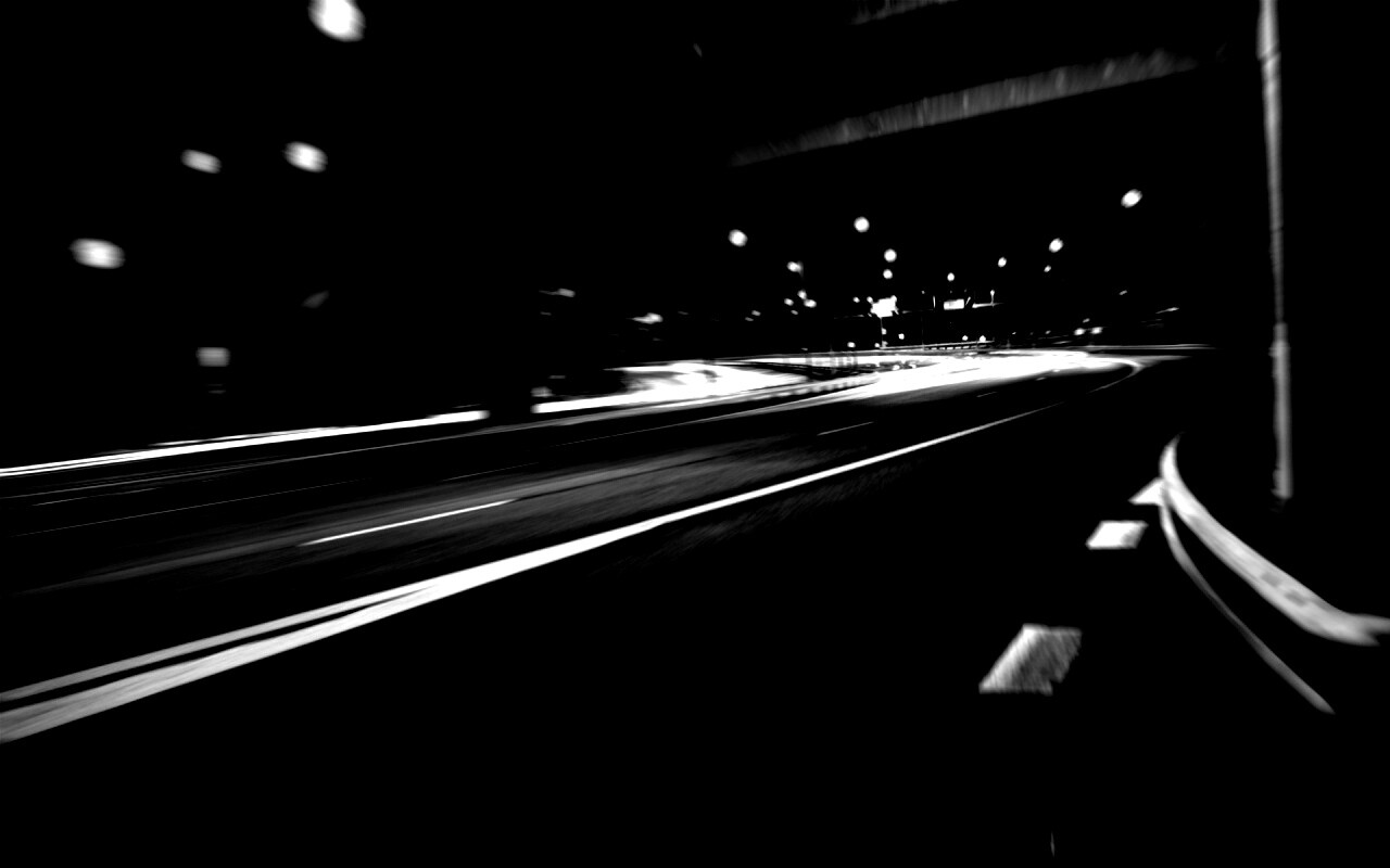 Дорога в ночном городе обои