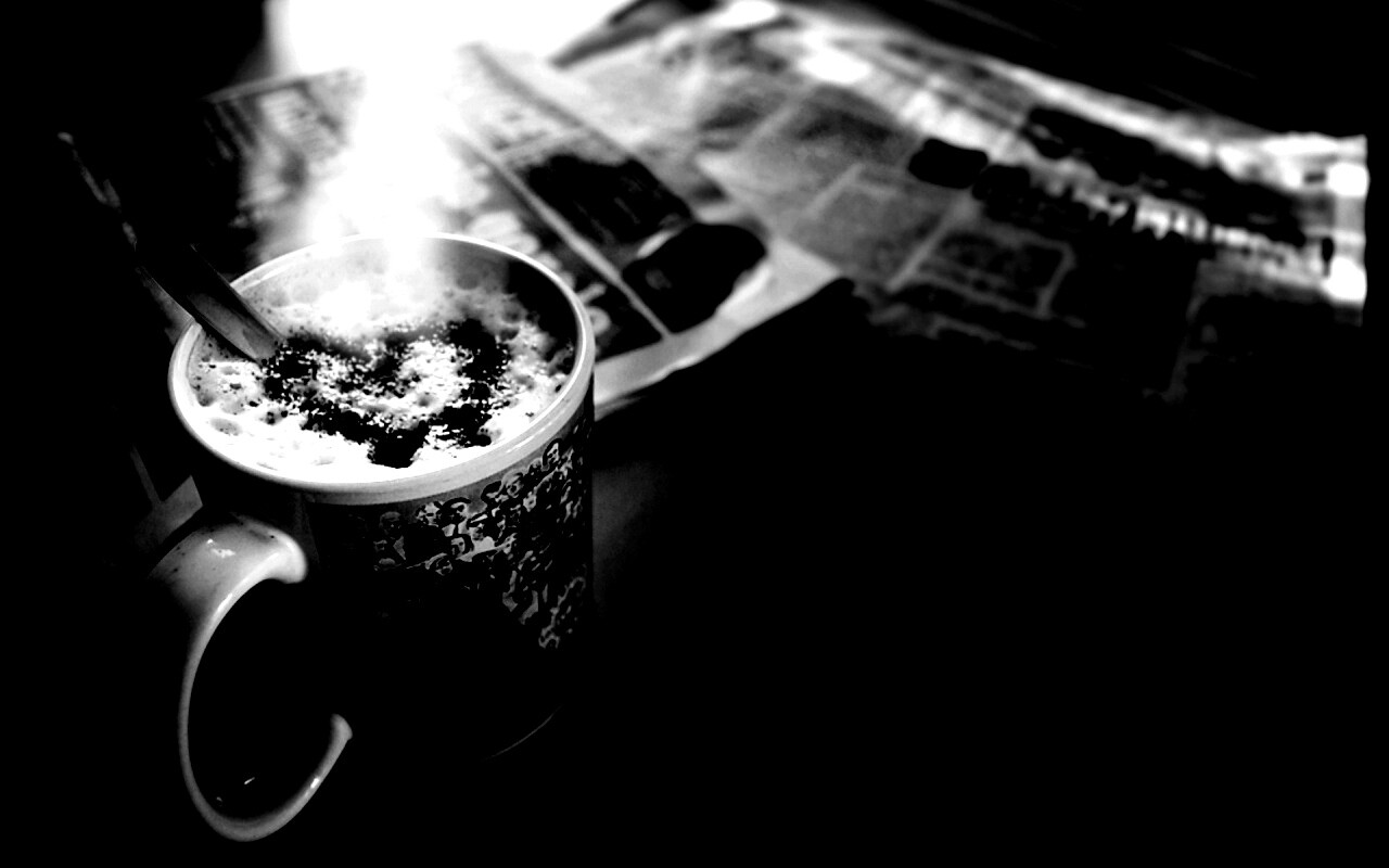 Капучино и свежая пресса обои