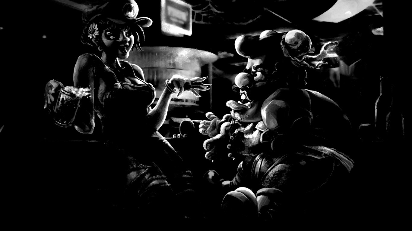 Девушка Марио обои