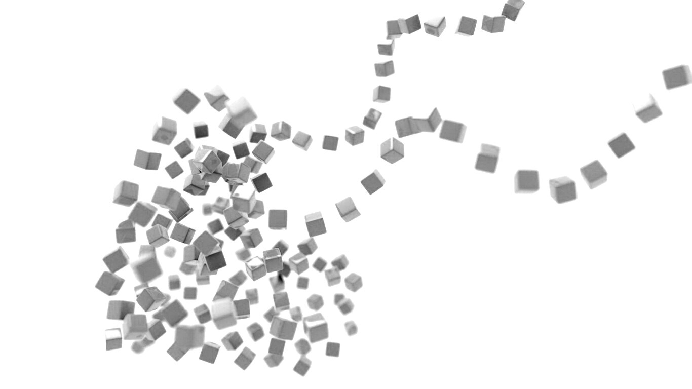 Сердце из кубиков обои