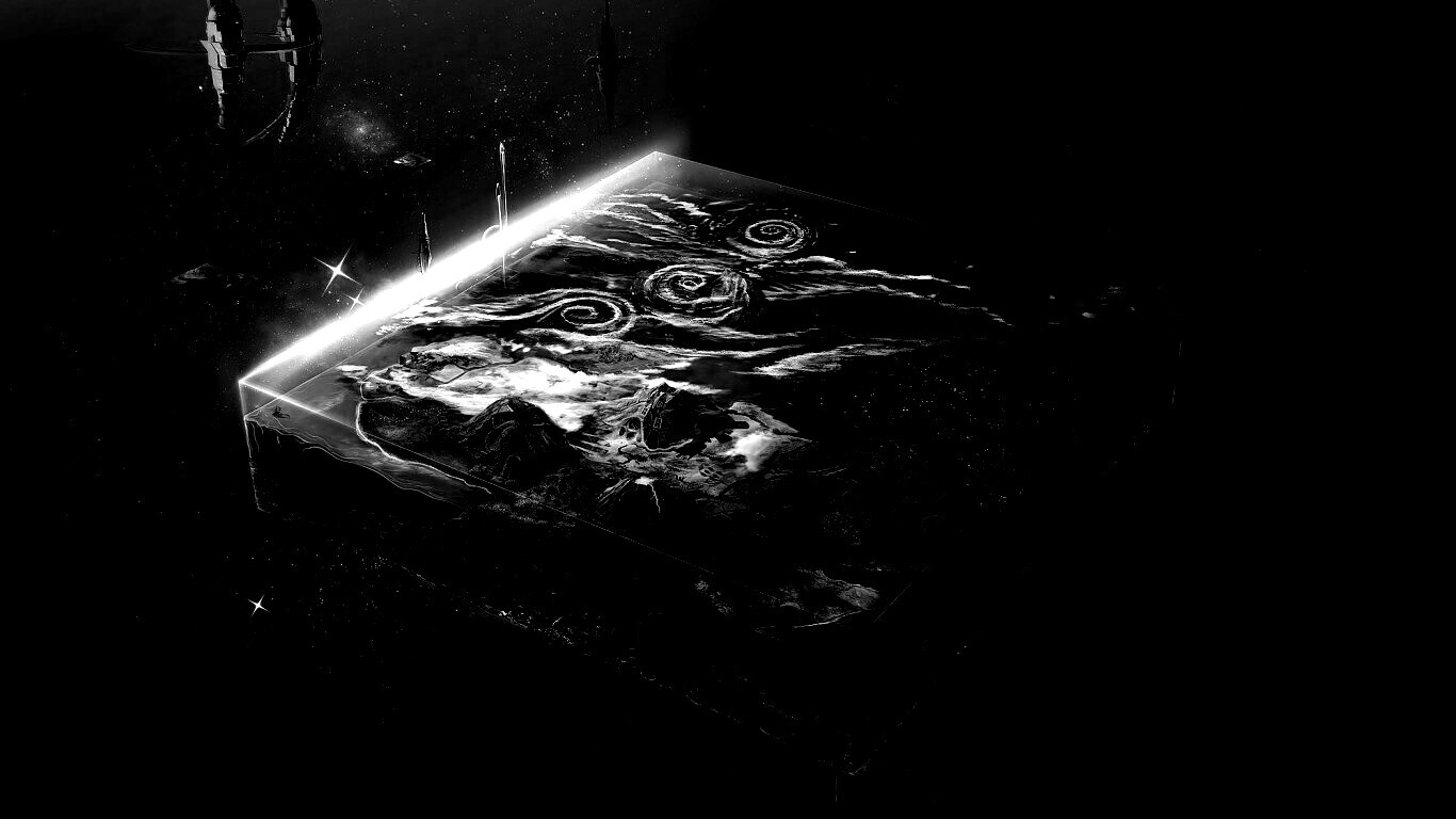 Кубическая земля в вакууме обои