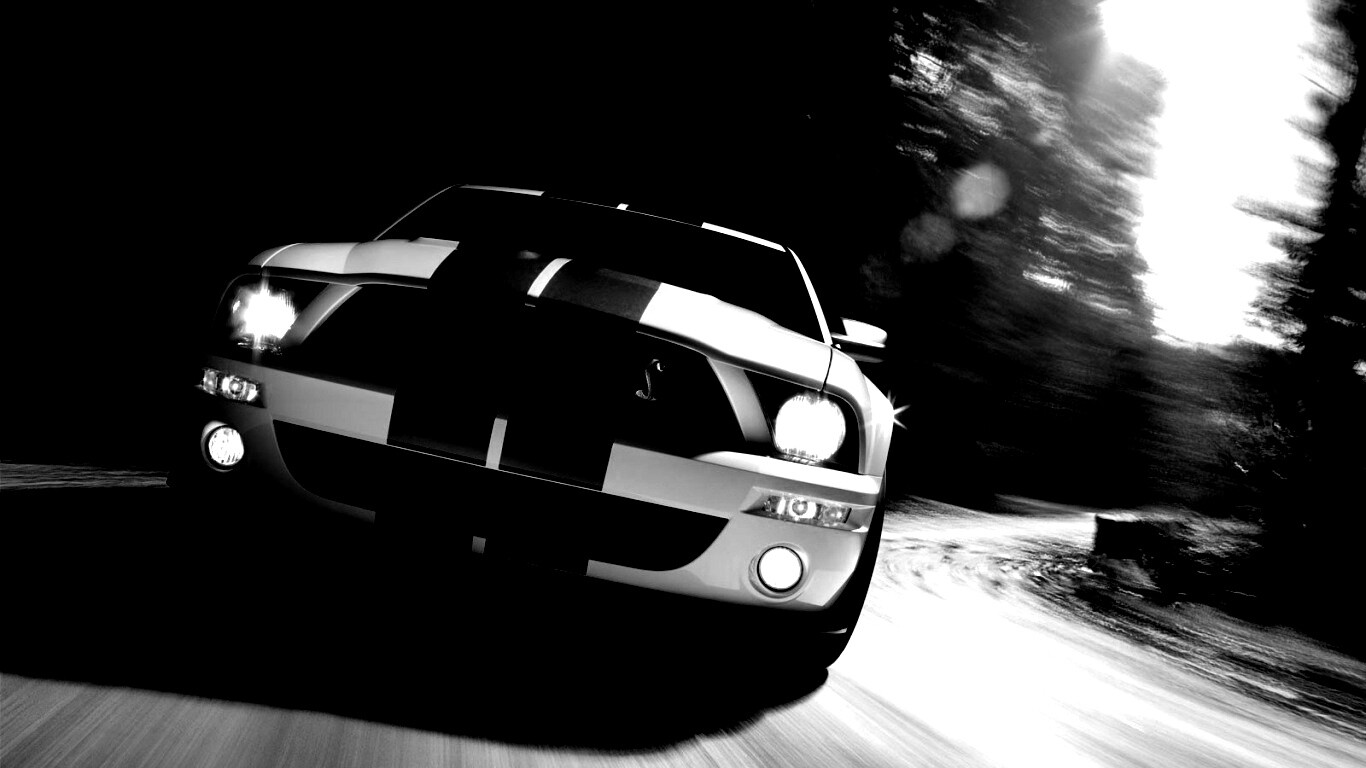 Форд Шелби с синими полосками обои