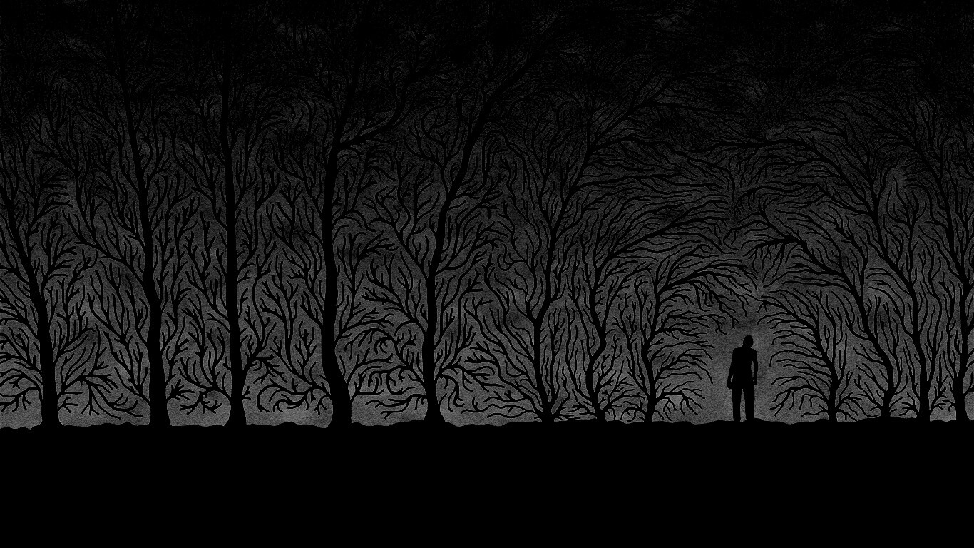 Смыкающиеся деревья обои