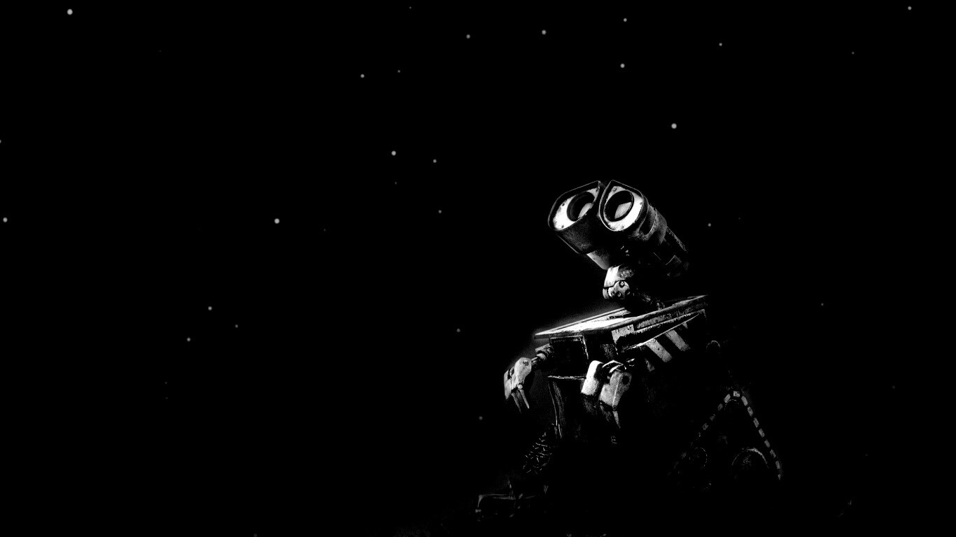 Валли смотрит на звезды обои