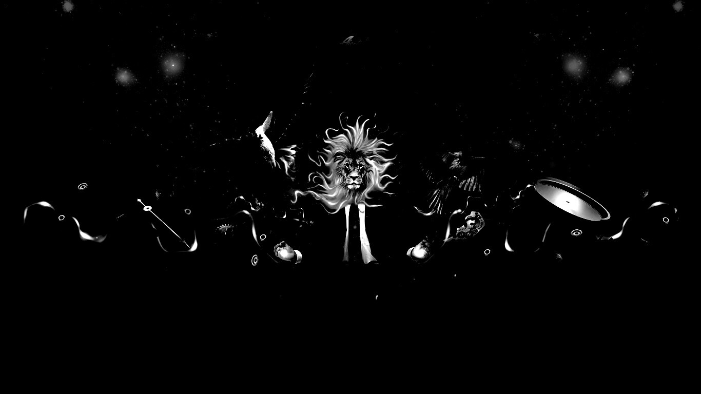 Мужчина с головой льва обои