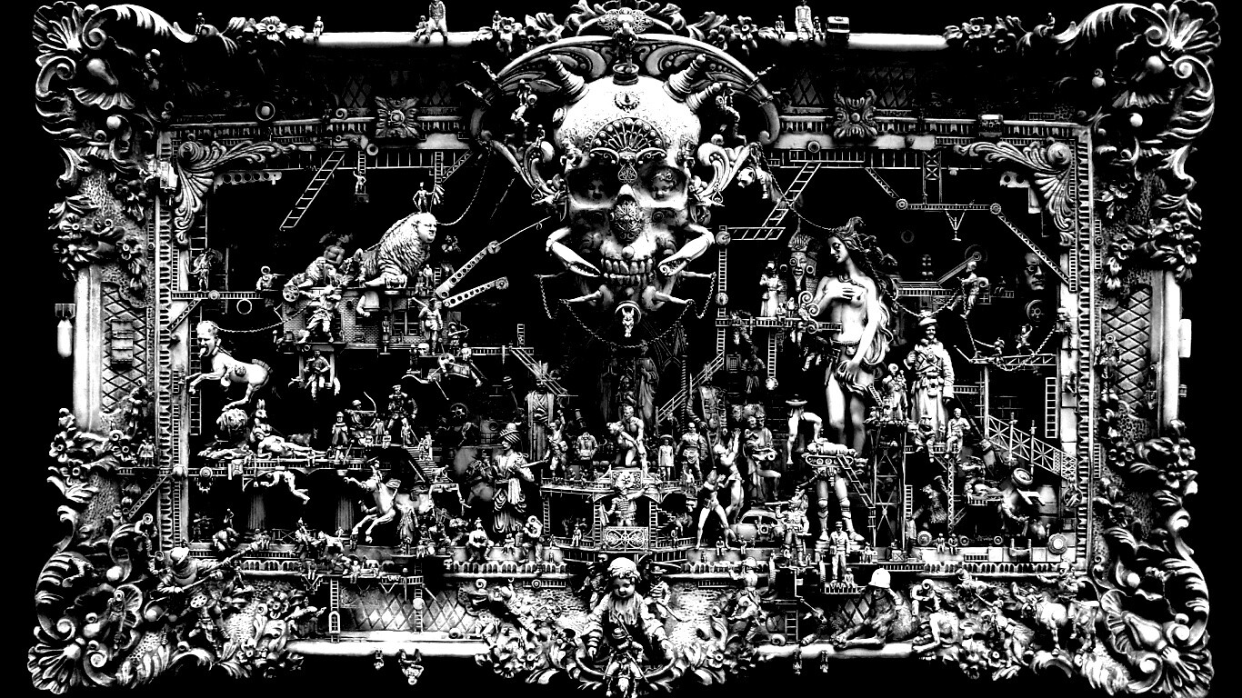 Адская скульптура обои