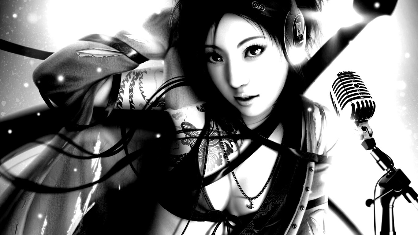 Поющая японка обои