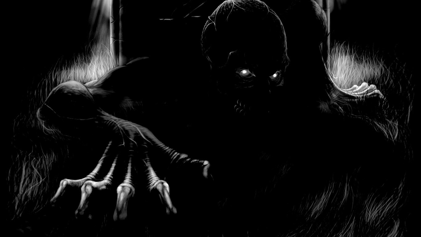 Черный труп вылезает из могилы обои