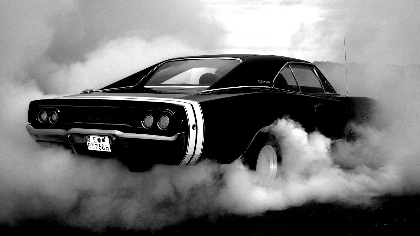 Додж Чарджер жжет резину обои