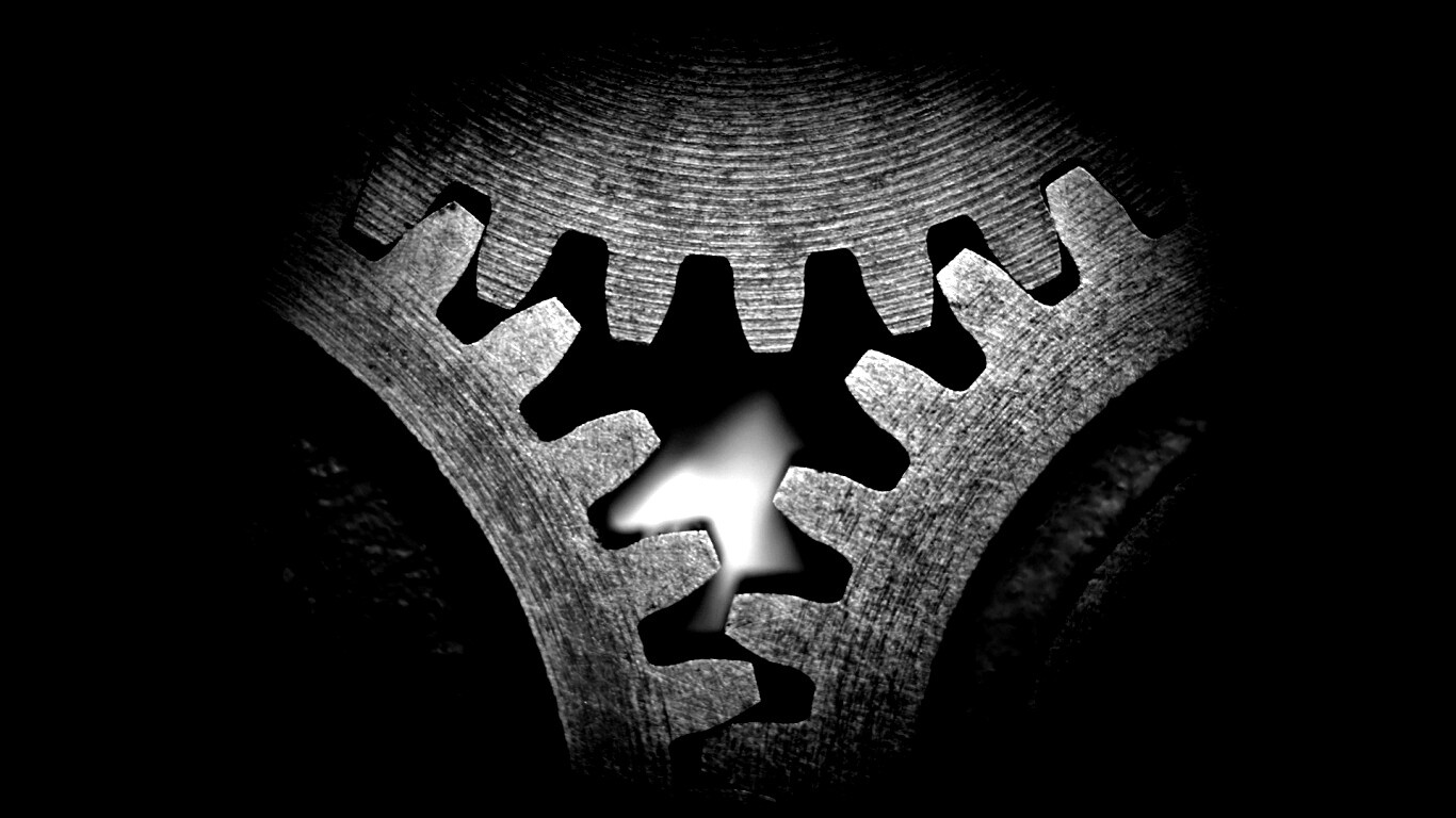 Три сцепленных шестерни обои