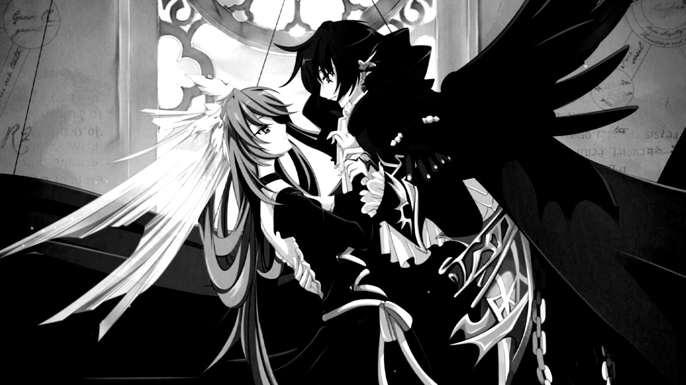 Танец под витражом обои