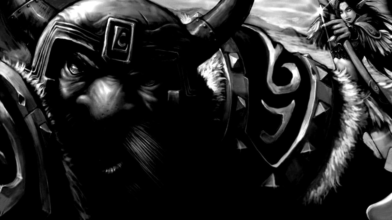 Гном убегающий от ночной эльфийки обои