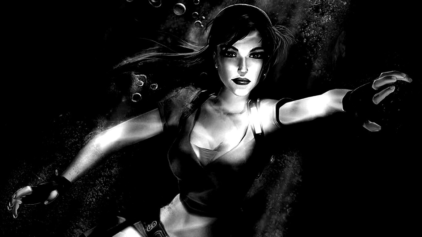 Лара под водой обои