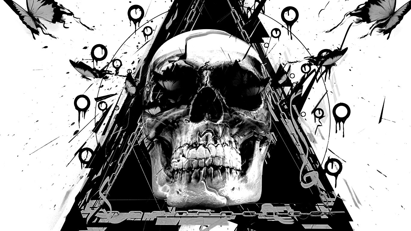 Гламурный череп обои