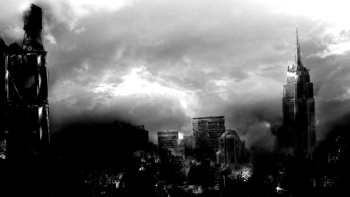 Город после ядерного взрыва обои