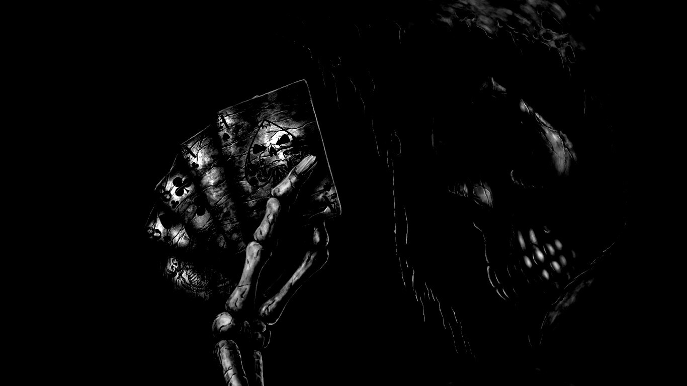 Смерть с картами обои