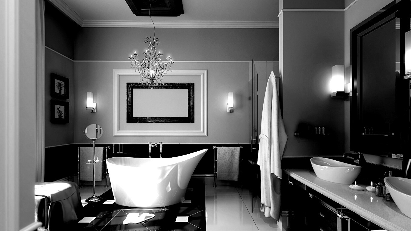 Современная ванна обои