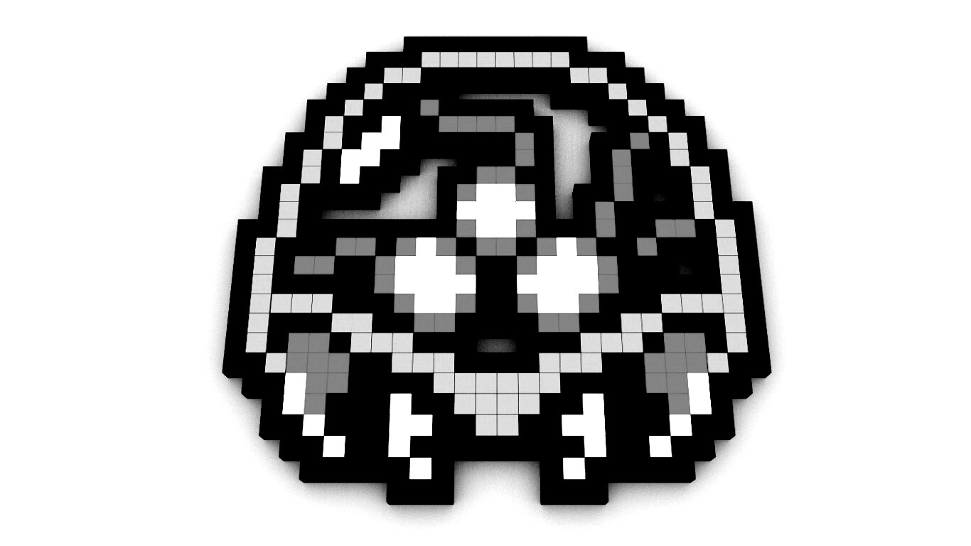 Пиксельная голова обои