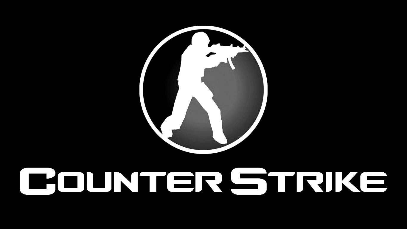 Логотип Counter Strike на черном фоне обои