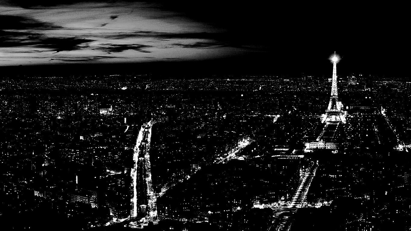 Ночной париж обои