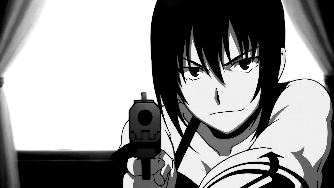 Девушка с пистолетом обои