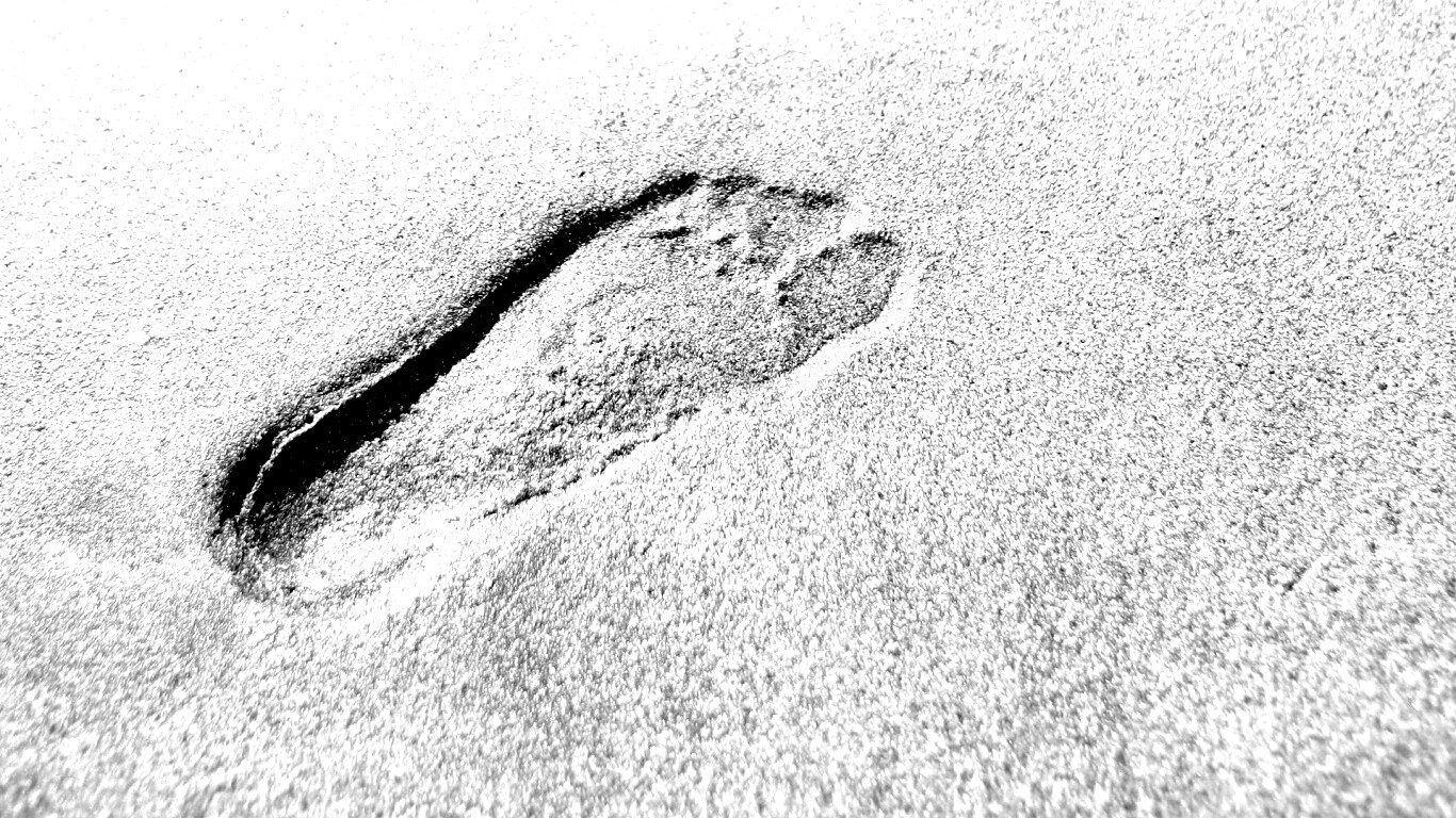 Отпечаток ноги обои