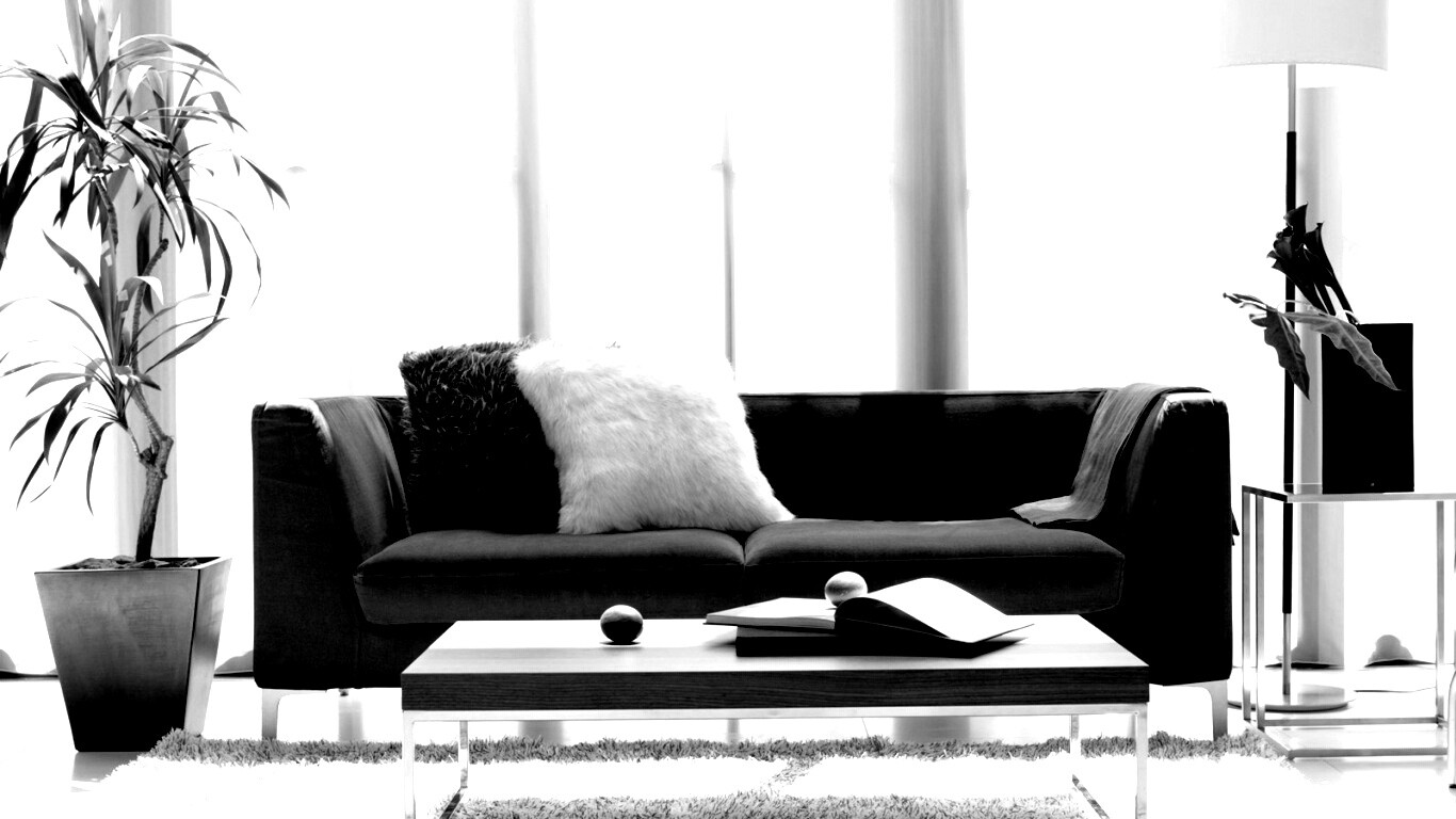 Гостиная с интересным дизайном обои