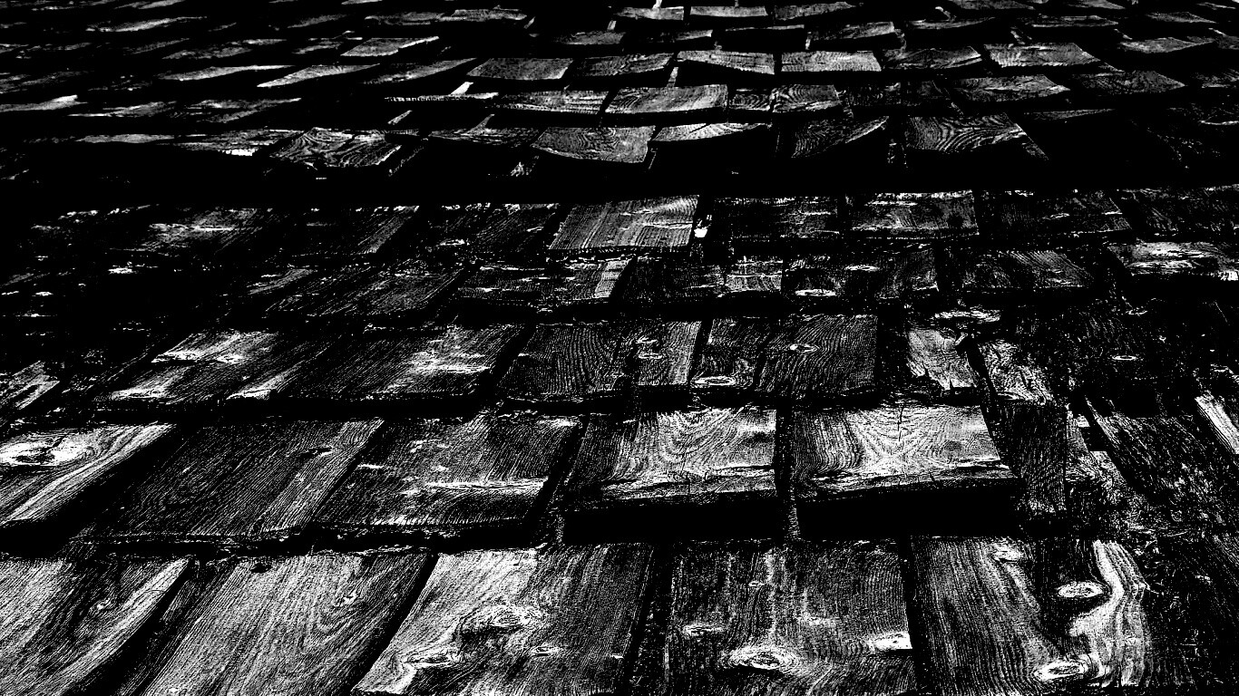 Деревянная крыша обои