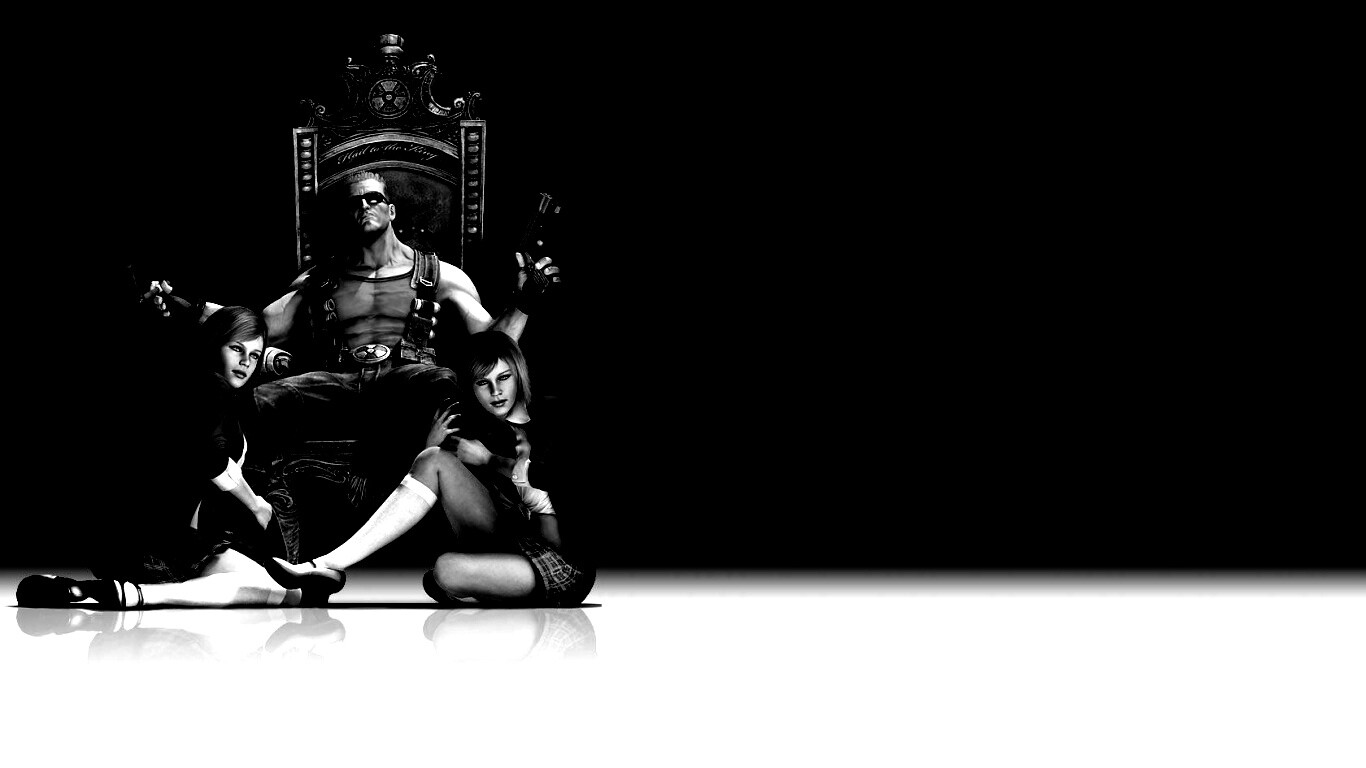 Duke Nukem на троне обои