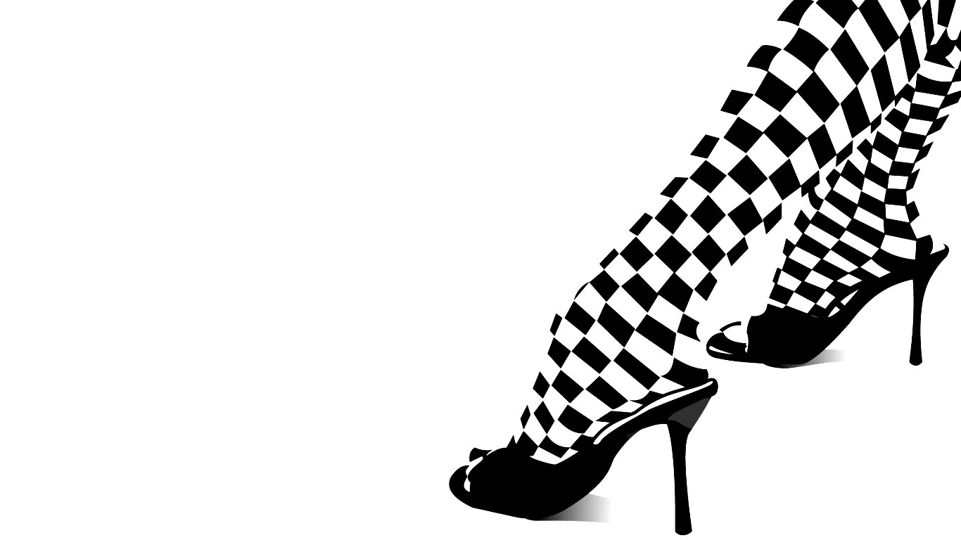 Ножки в шахматных колготах обои