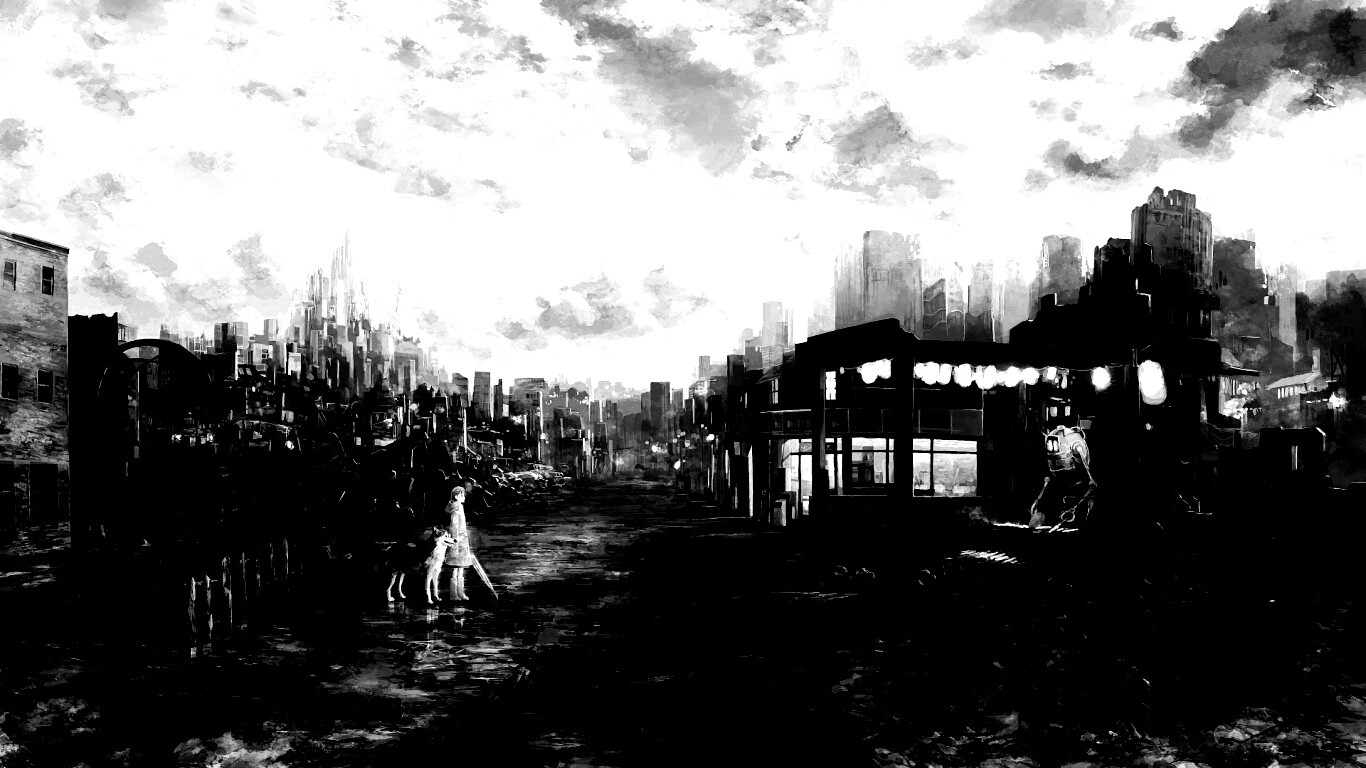 Девушка с собакой обои