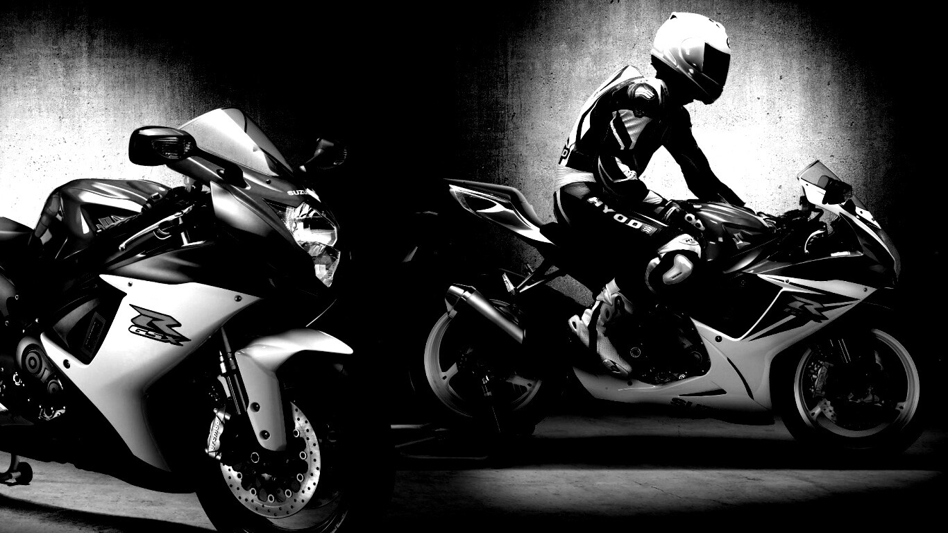 Suzuki и мотоциклист обои