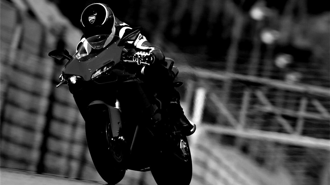 Мотоциклист на Дукати 848 обои