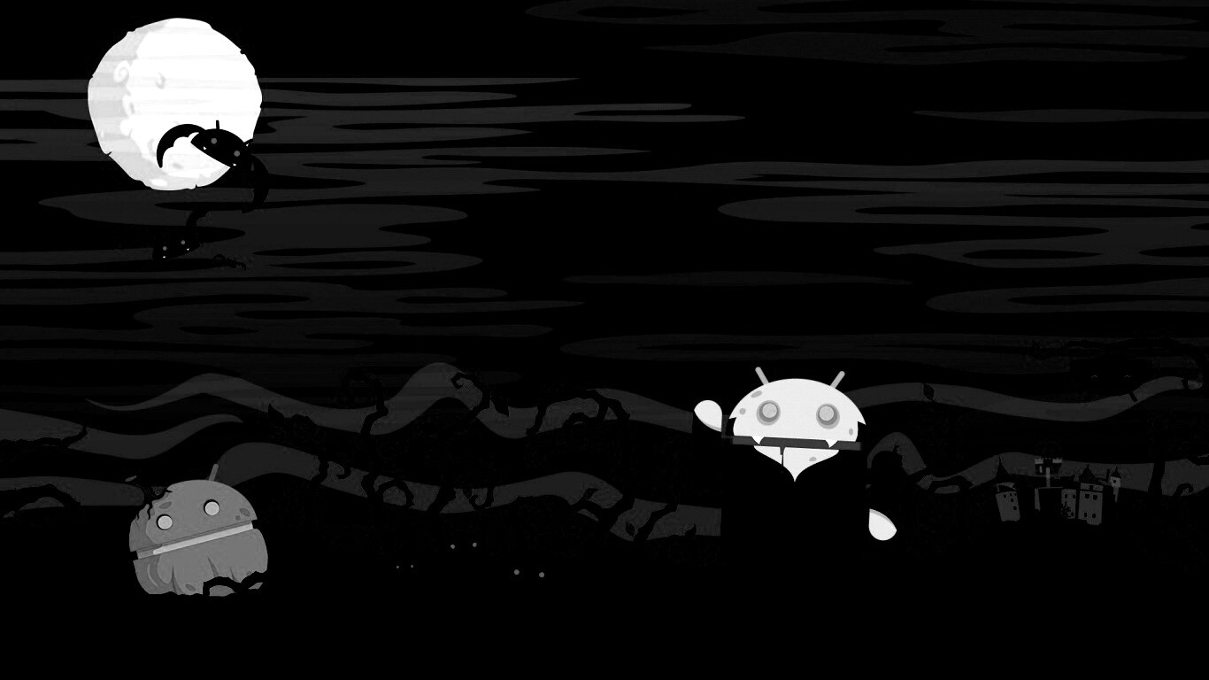 Хэллоуин в стиле Google Android обои