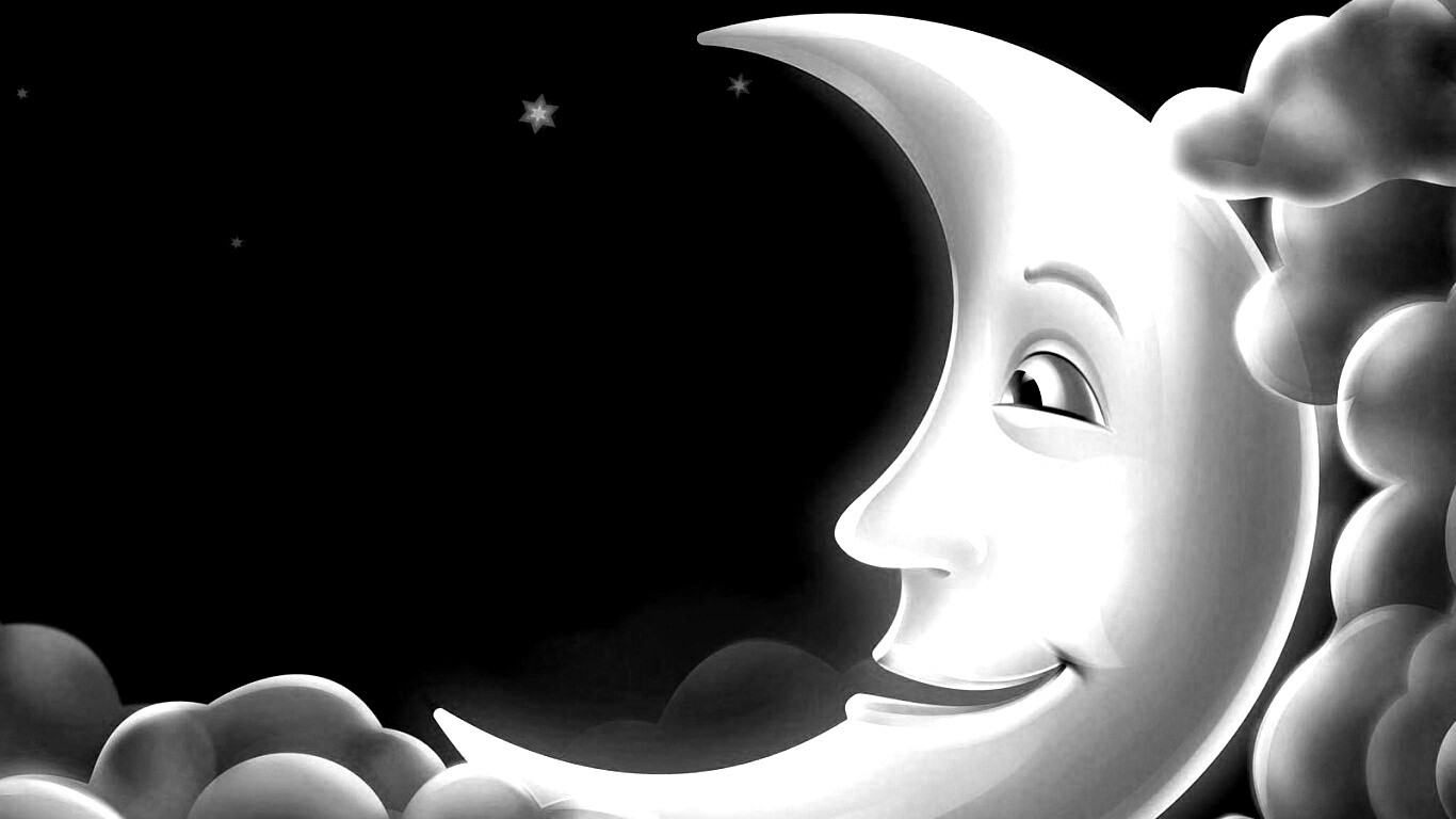 Мультяшный месяц обои