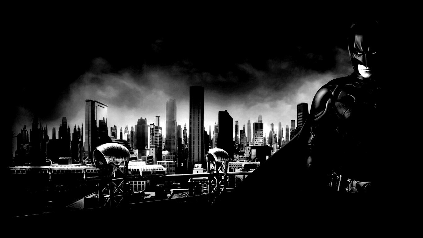 Бэтман над Готамом обои