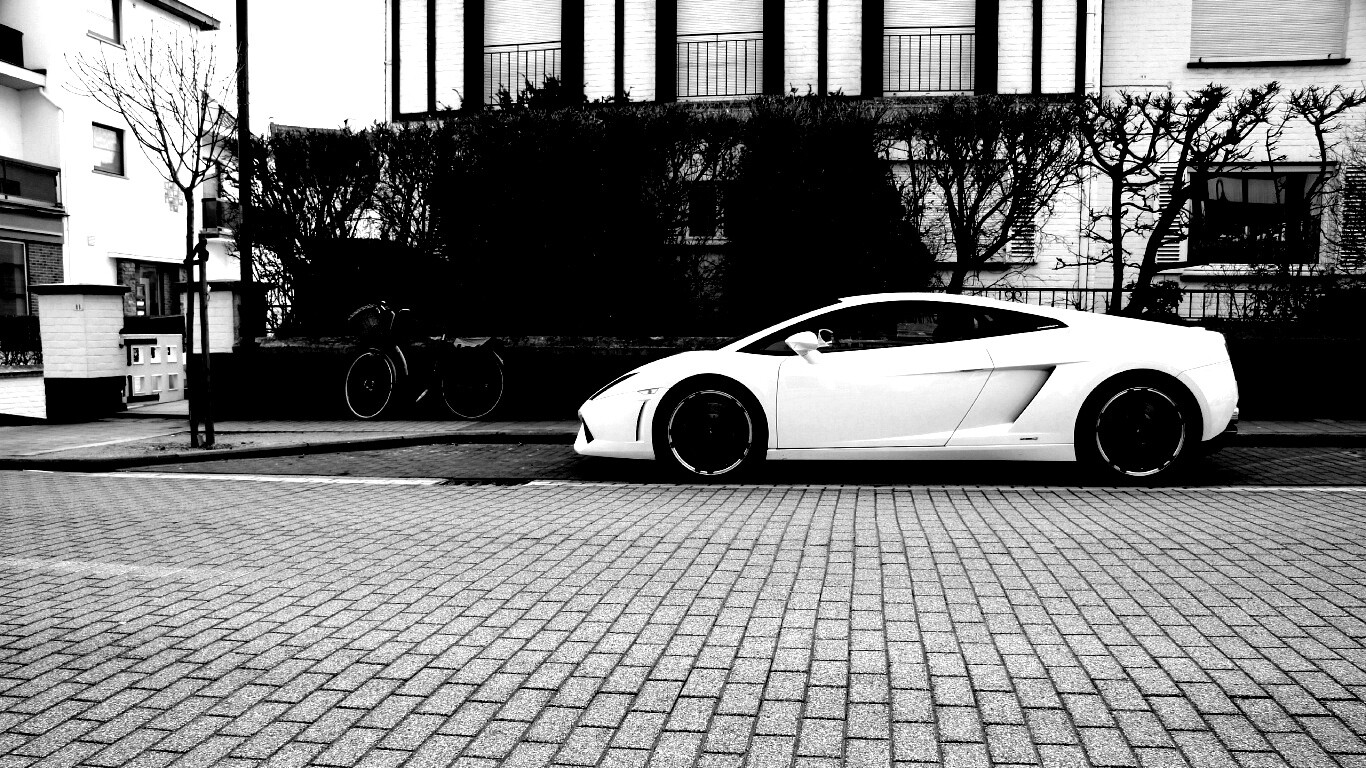 Белый Lamborghini обои