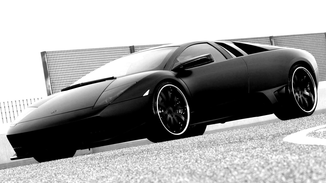 Lamborghini Reventon черного цвета обои