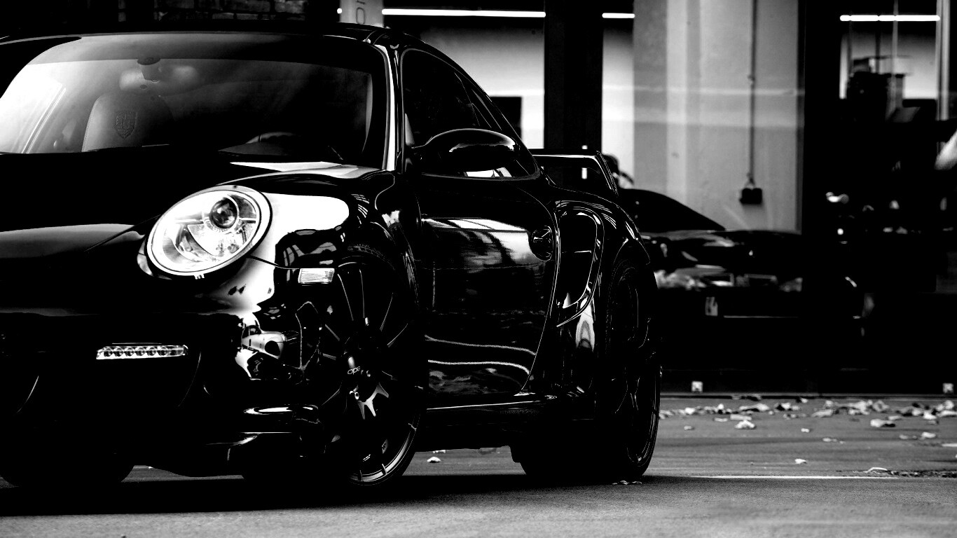 Порш на улице обои