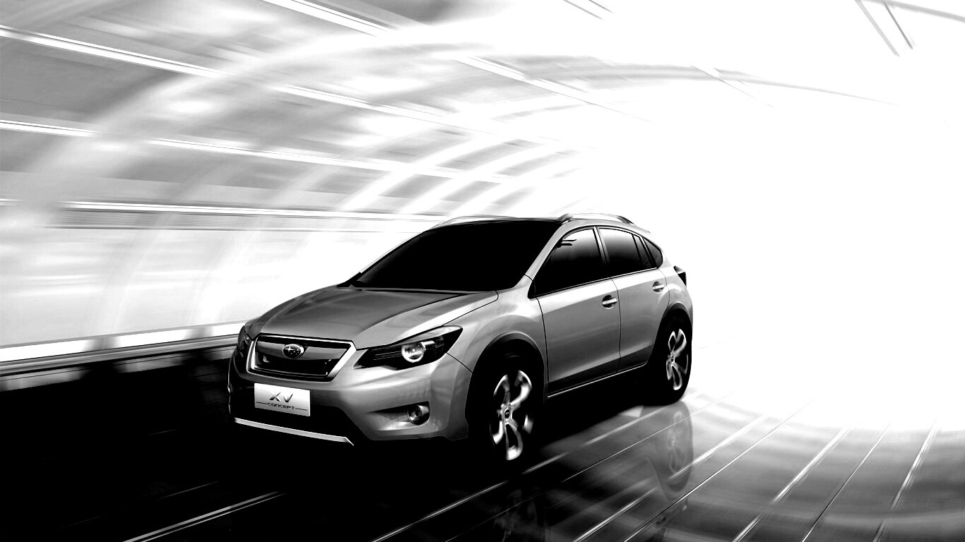 Субару в тоннеле обои