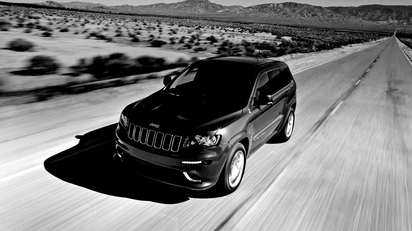 Красный Jeep обои