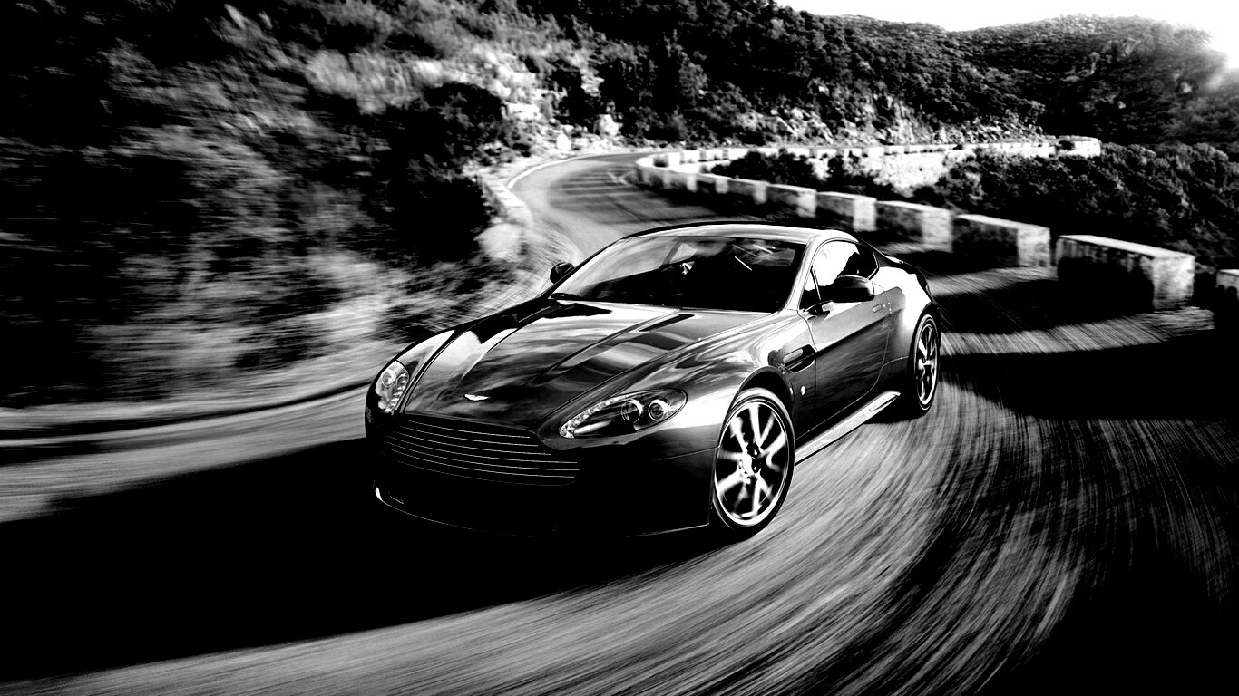 Синий Aston Martin обои