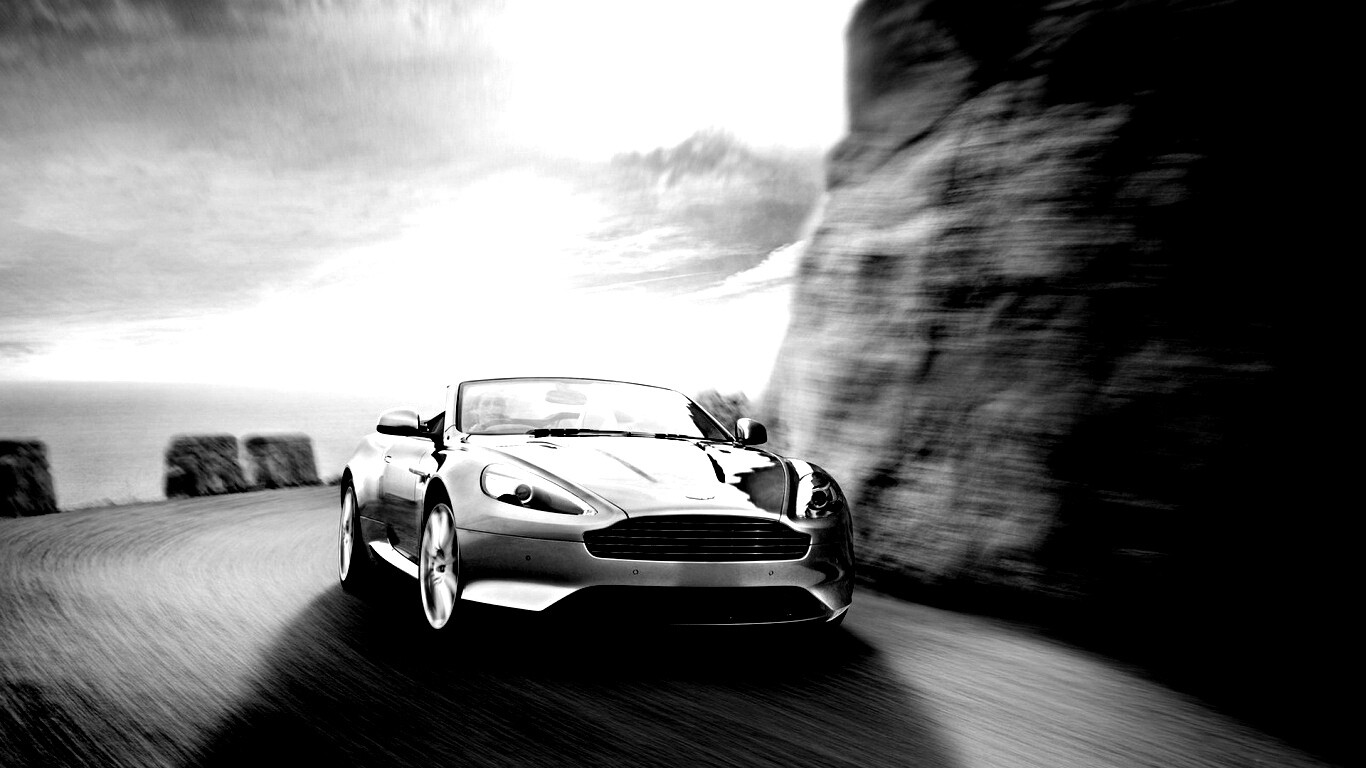 Aston Martin на повороте обои