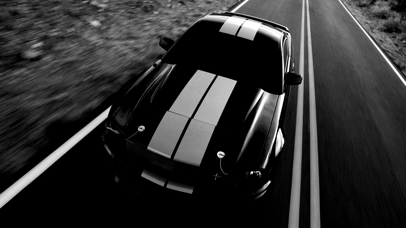 Ford Mustang  с гоночными полосками обои